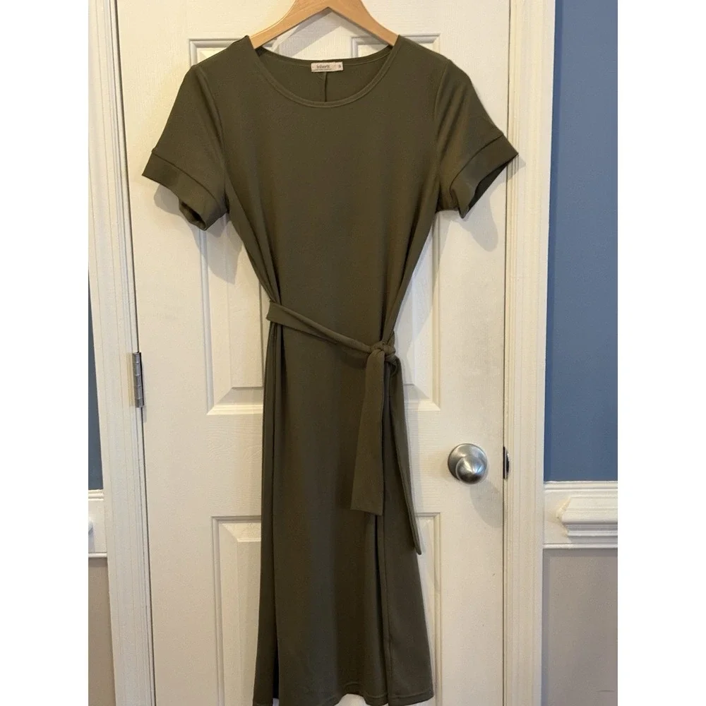 Inherit Olive Green Dress Belt Size Women's Small Minimalist‎ Classic Casual
